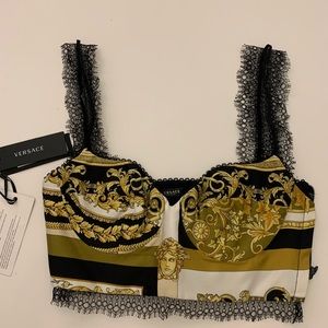 Versace silk bralette top